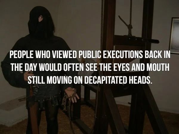 photo caption - People Who Viewed Public Executions Back In The Day Would Often See The Eyes And Mouth Still Moving On Decapitated Heads.