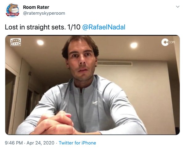 presentation - Room Rater we can Lost in straight sets. 110 Nadal Ond Ged Com Twitter for iPhone