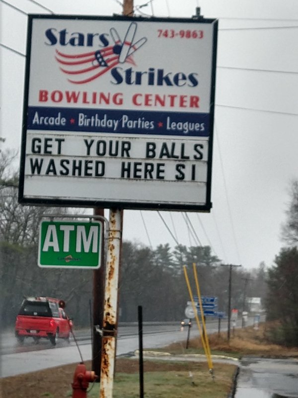 street sign - Stars 7439863 Strikes Bowling Center Arcade Birthday Parties Leagues Get Your Balls Washed Here Si Atm