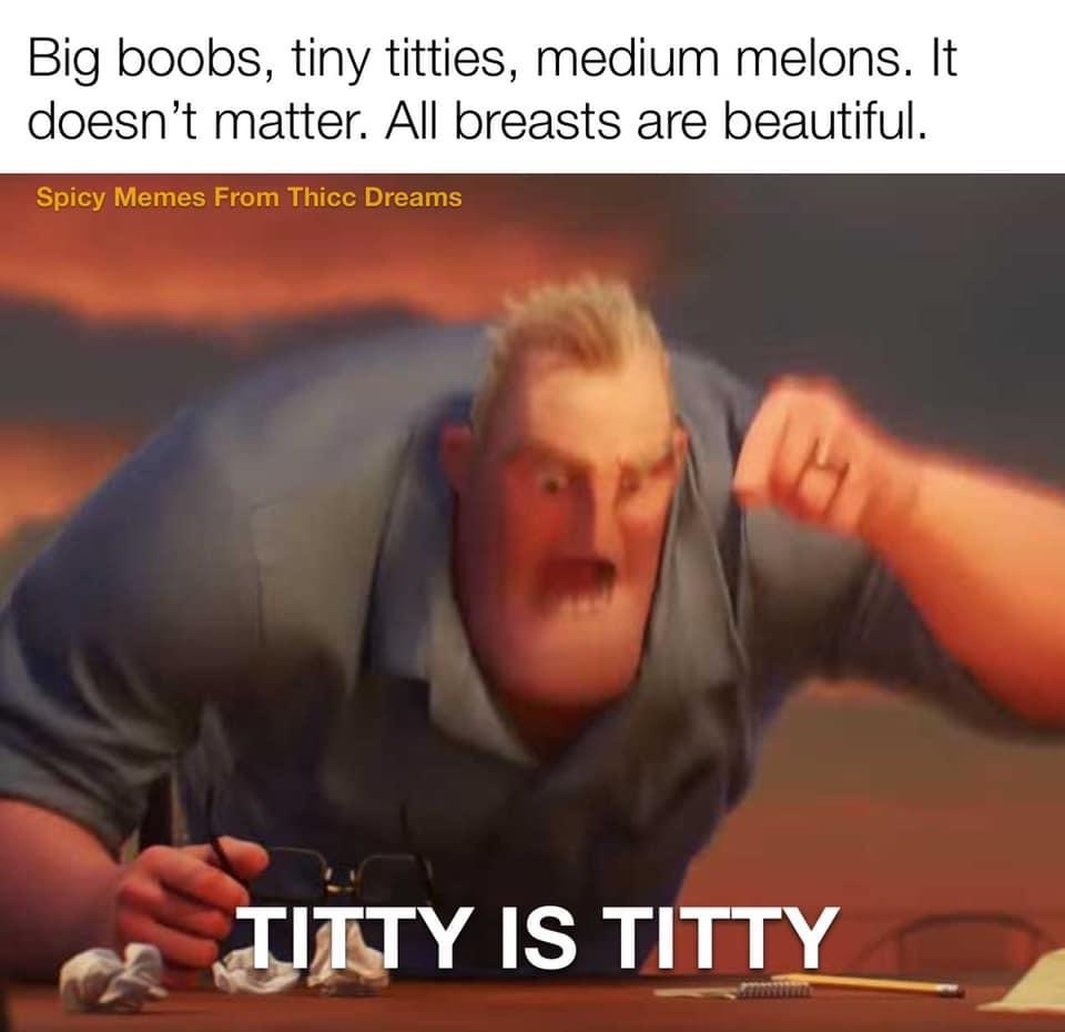 jugoslavija memes - Big boobs, tiny titties, medium melons. It doesn't matter. All breasts are beautiful. Spicy Memes From Thicc Dreams Titty Is Titty