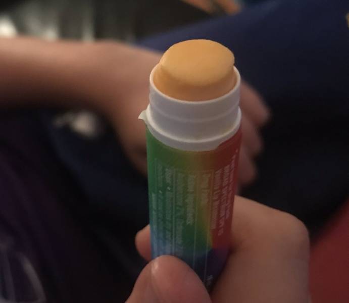 9 year old fills chapstick with cheese