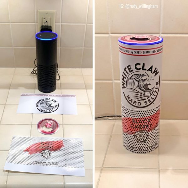 amazon alexa turned into a can of white claw hard seltzer