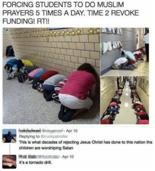 tornado drill muslim prayer - Forcing Students To Do Muslim Prayers 5 Times A Day. Time 2 Revoke Funding! Rt!! Apr 10 Ocuckpatroller This is what decades of rejecting Jesus Christ has done to this nation the children are worshiping Satan Apr 10 it's a tor