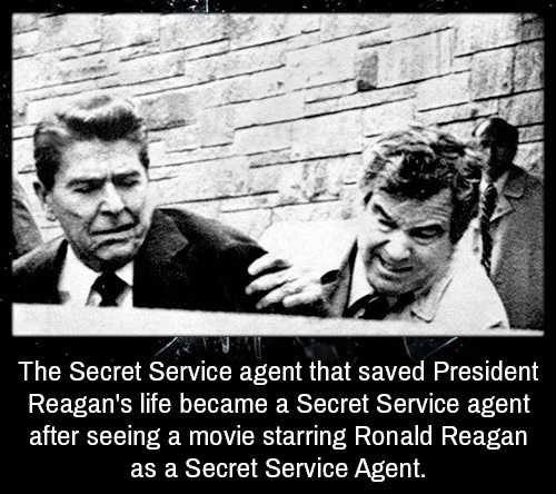 ronald reagan assassination attempt - The Secret Service agent that saved President Reagan's life became a Secret Service agent after seeing a movie starring Ronald Reagan as a Secret Service Agent.