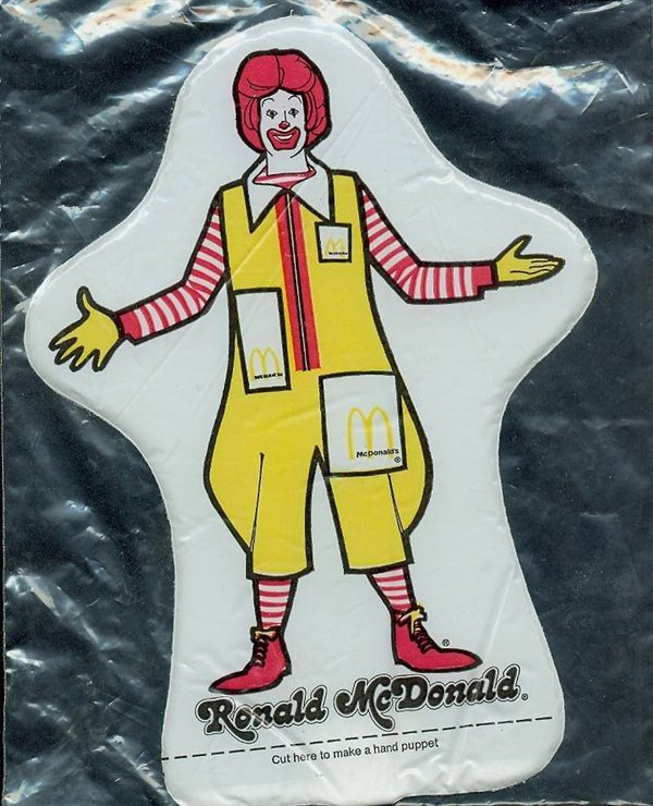 ronald mcdonald hand puppet - McDonald's Ronald McDonald Cut here to make a hand puppet
