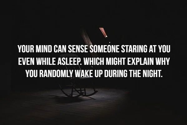 darkness - Your Mind Can Sense Someone Staring At You Even While Asleep. Which Might Explain Why You Randomly Wake Up During The Night.