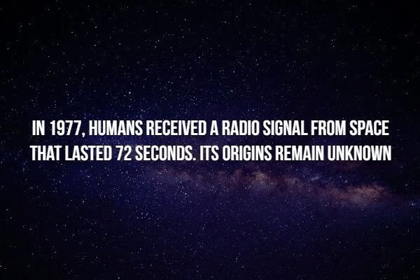 usta - In 1977, Humans Received A Radio Signal From Space That Lasted 72 Seconds. Its Origins Remain Unknown