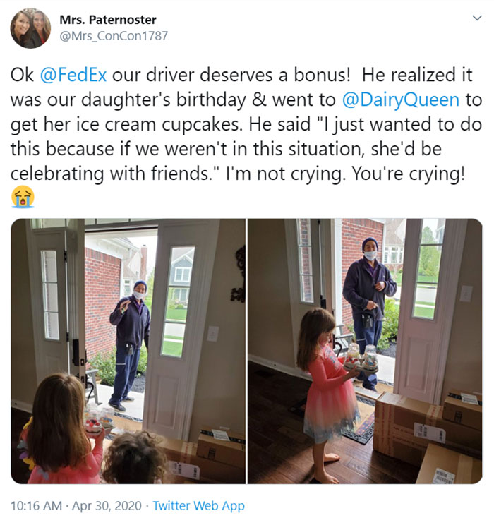 presentation - 2 Mrs. Paternoster ConCon 1787 Ok our driver deserves a bonus! He realized it was our daughter's birthday & went to @ DairyQueen to get her ice cream cupcakes. He said "I just wanted to do this because if we weren't in this situation, she'd
