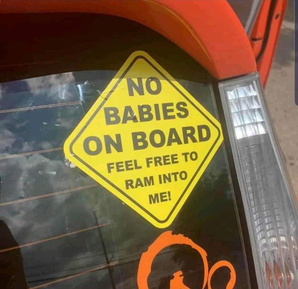 no baby on board feel free to ram into me - Babies On Board Feel Free To Ram Into Me!