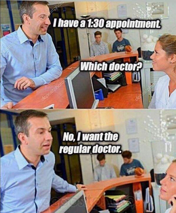 doctor puns - sitphotos I have a appointment Which doctor? depositphotos No, I want the regular doctor.