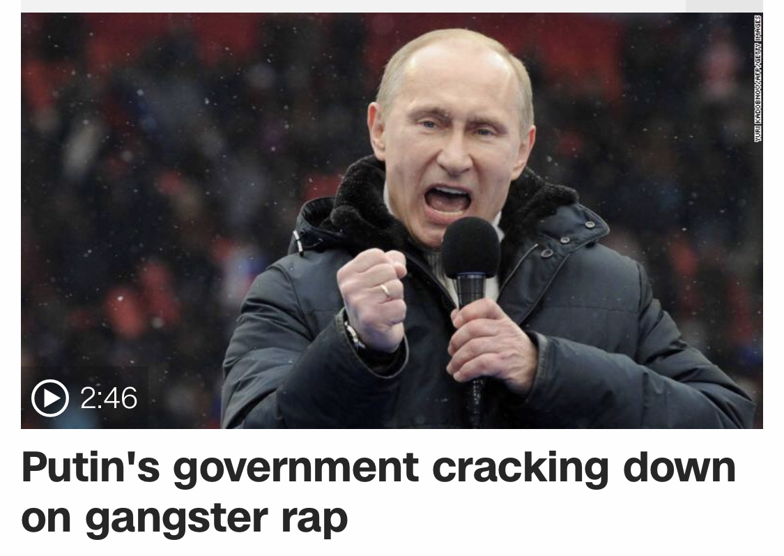 support vladimir putin - Worsdag Putin's government cracking down on gangster rap
