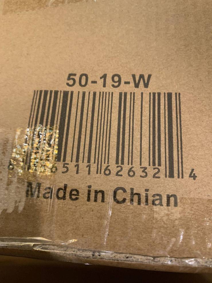 label - 5019W 3 6 5 11 116 2 6 3 2 11|| 4 Made in Chian