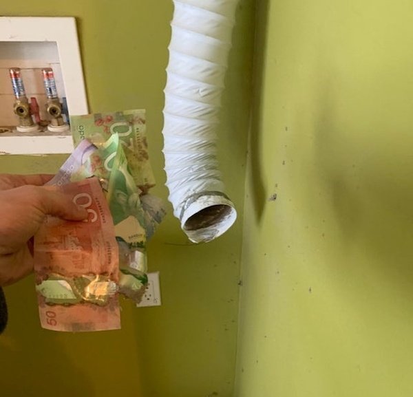 I moved the dryer in our new house and found $105 in the vent.