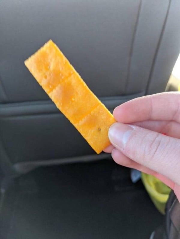 I was just snacking in a car on my way to a vacation and I saw this. I mean I know cheez it, but cheez is is new to me “Maybe this could mean good luck”, my mom said