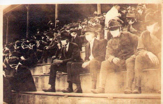 In 1918 Georgia Tech hosted a football game during the Spanish Flu pandemic.