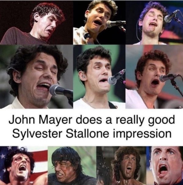 john mayer sylvester stallone - John Mayer does a really good Sylvester Stallone impression