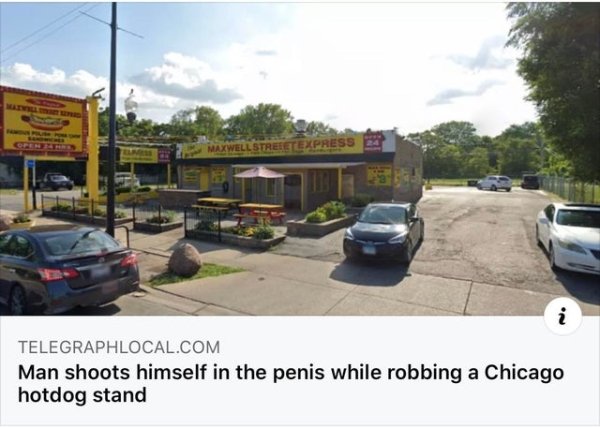 luxury vehicle - Maxwe Texpress Telegraphlocal.Com Man shoots himself in the penis while robbing a Chicago hotdog stand
