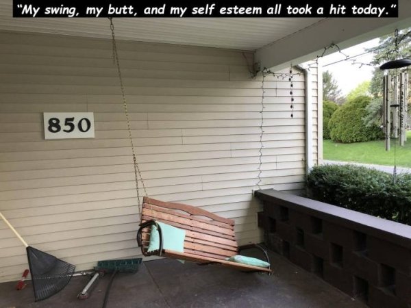 wall - "My swing, my butt, and my self esteem all took a hit today." . 850