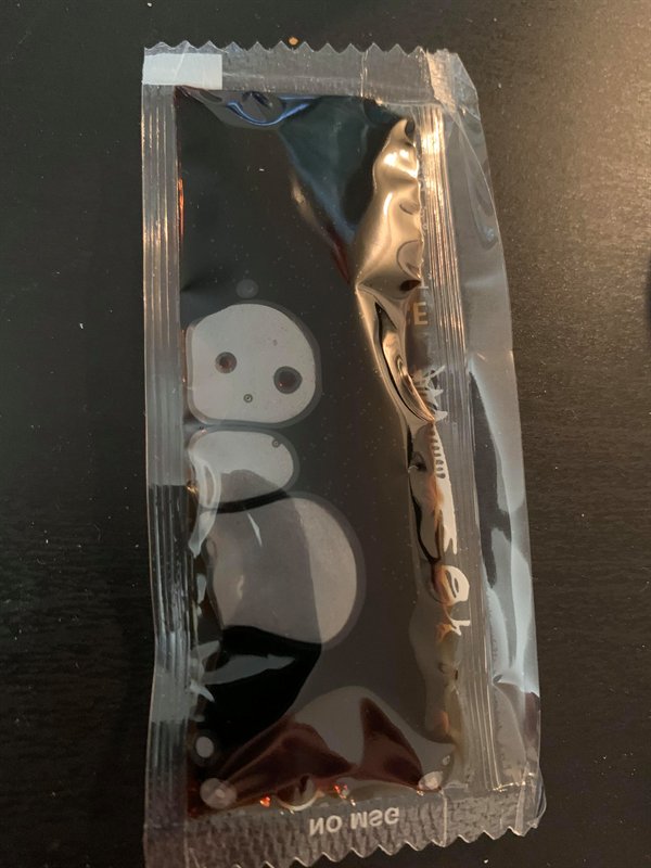 “This snowman air bubble in my soy sauce packet.”
