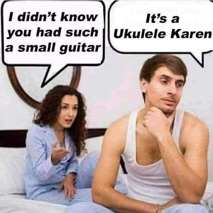 funny adult memes for men - I didn't know It's a you had such | Ukulele Karen a small guitar