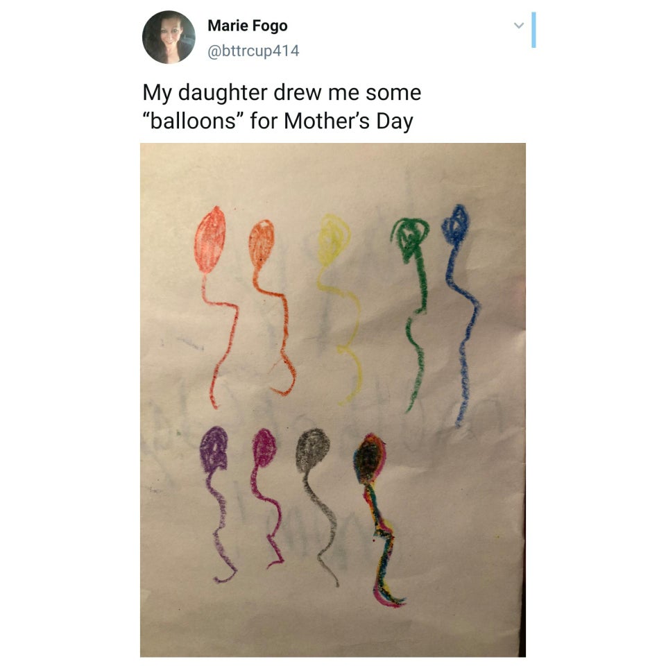art - Marie Fogo My daughter drew me some "balloons for Mother's Day