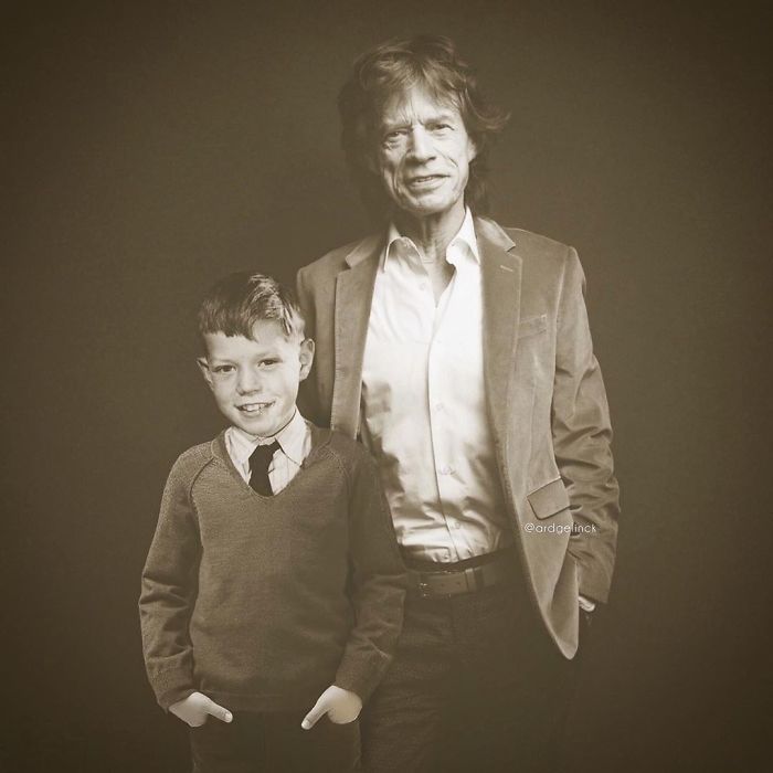 celebrities then vs now - Mick Jagger