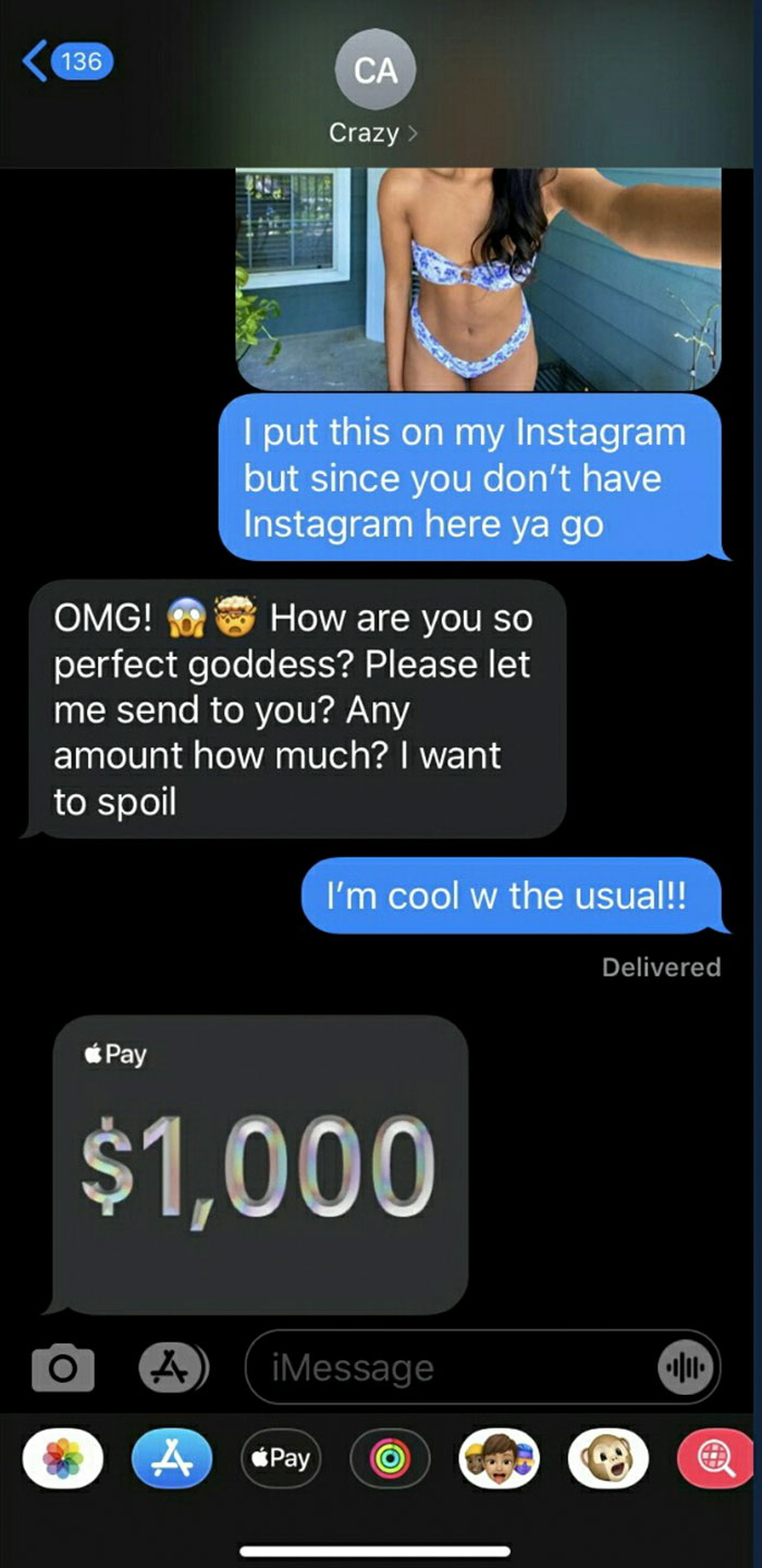 bilko argana - 136 Ca Crazy > I put this on my Instagram but since you don't have Instagram here ya go Omg! How are you so perfect goddess? Please let me send to you? Any amount how much? I want to spoil I'm cool w the usual!! Delivered 6 Pay $1,000 O iMe