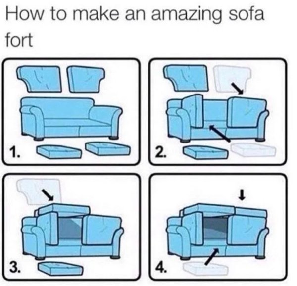 How to make an amazing sofa fort
