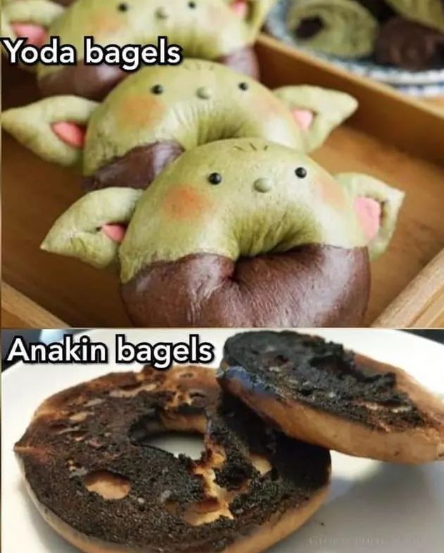 Darth Vader - Yoda bagels Anakin bagels