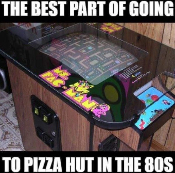 pizza hut pac man - The Best Part Of Going Par To Pizza Hut In The 80S