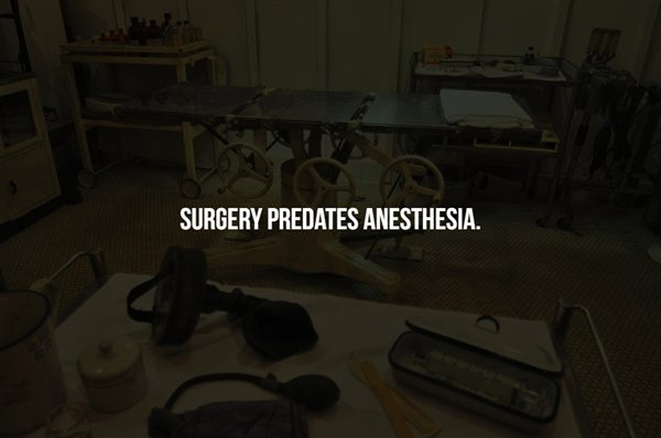 army firefighter - Surgery Predates Anesthesia.