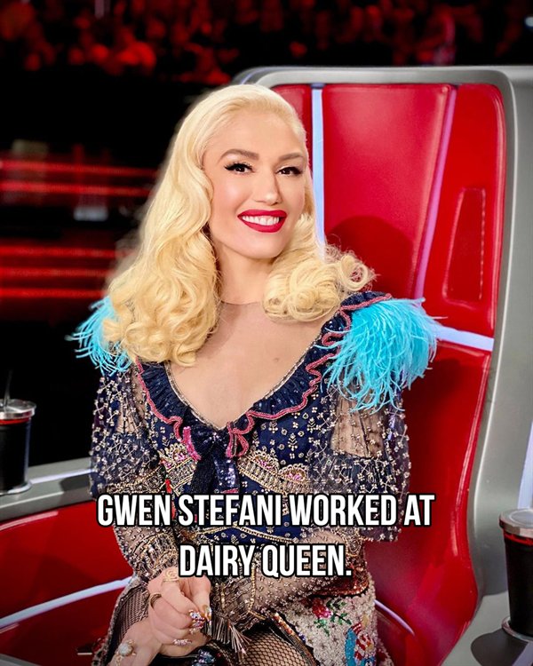 blond - Gwen Stefani Worked At Dairy Queen