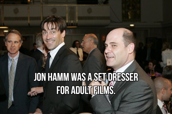 suit - Jon Hamm Was A Set Dresser For Adult Films.