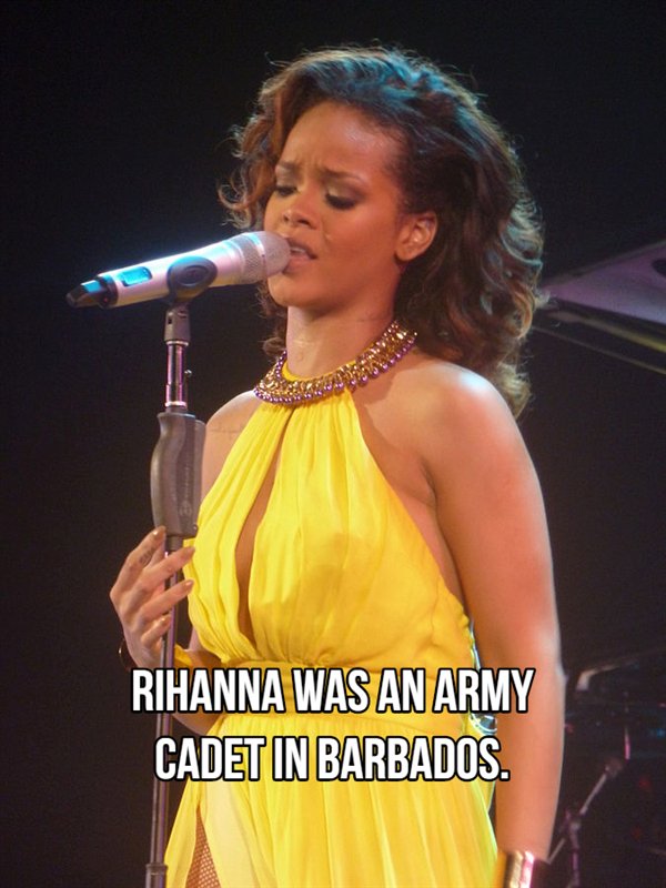 rihanna jpg - Rihanna Was An Army Cadet In Barbados