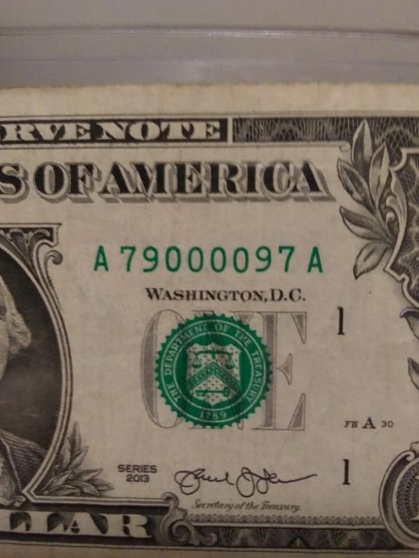 dollar bill - Sofamerica A 79000097 A Washington, D.C. Of Tre pl The 1789 Fn A 30 Series 2013 hul ofa 1 Secretary of the insury.