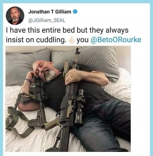 jonathan t gilliam tweet - Jonathan T Gilliam I have this entire bed but they always insist on cuddling. you O Rourke