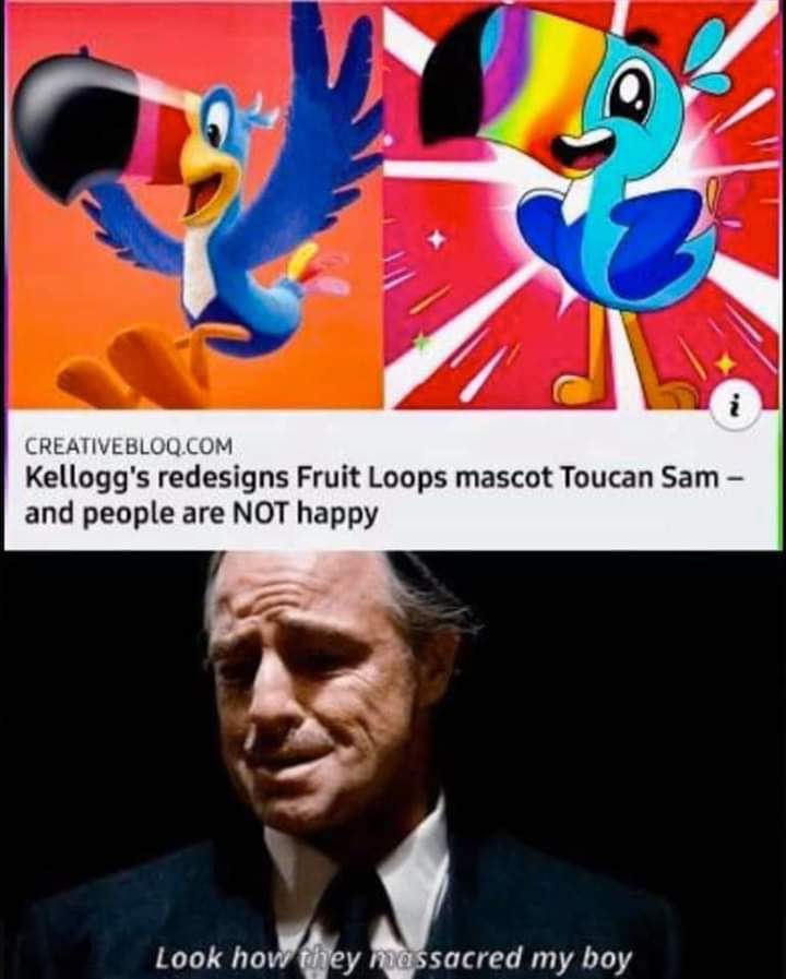Toucan Sam - i Creativebloq.Com Kellogg's redesigns Fruit Loops mascot Toucan Sam and people are Not happy Look how they massacred my boy
