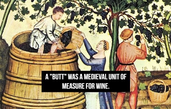 A "Butt" Was A Medieval Unit Of Measure For Wine.