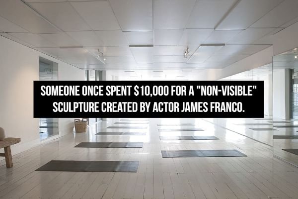 yoga room hd - Someone Once Spent $10,000 For A "NonVisible" Sculpture Created By Actor James Franco.