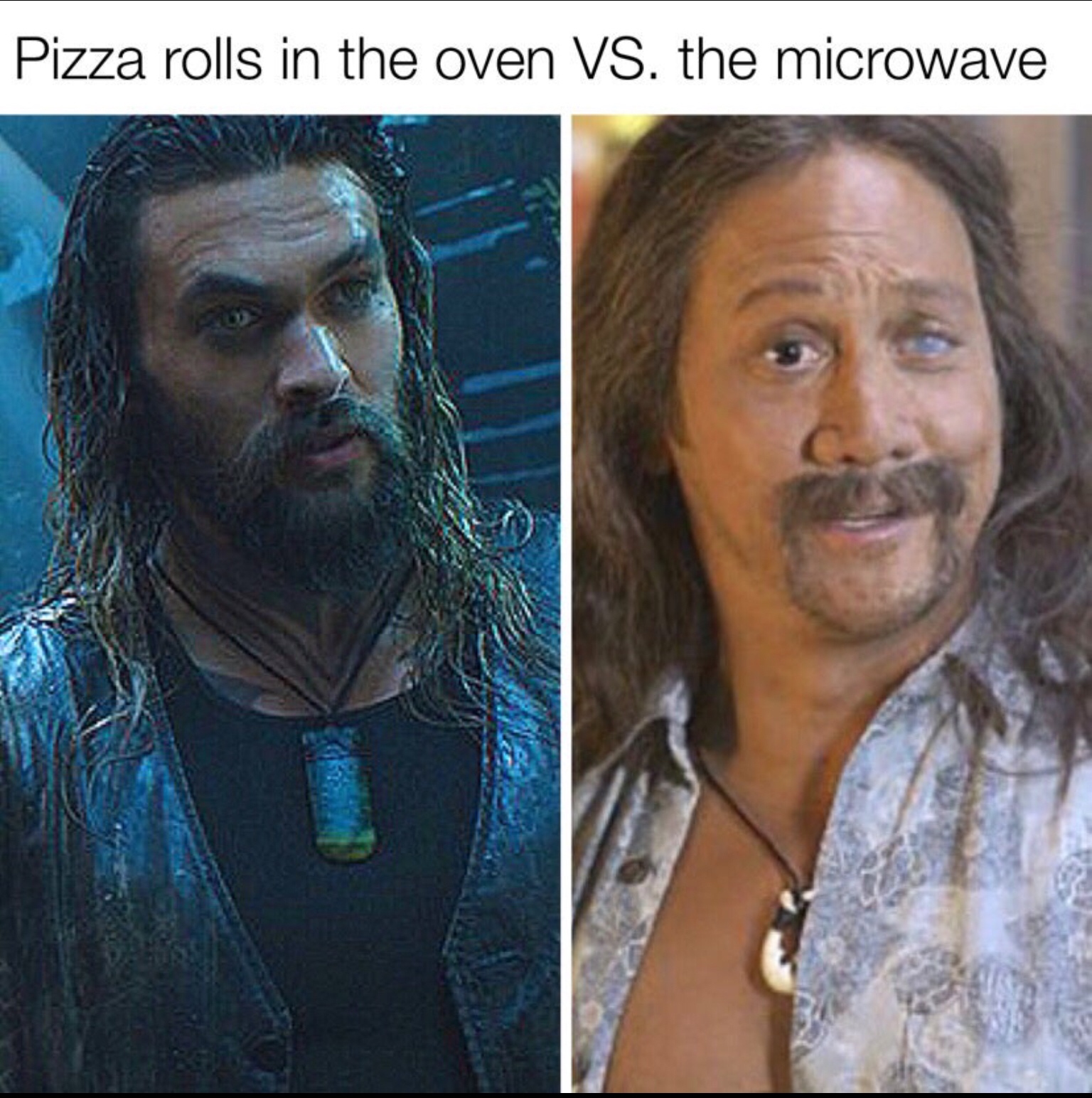 rob schneider 50 first dates - Pizza rolls in the oven Vs. the microwave