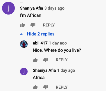 diagram - j Shaniya Afia 3 days ago I'm African Hide 2 replies abil 417 1 day ago Nice. Where do you live? j Shaniya Afia 1 day ago Africa