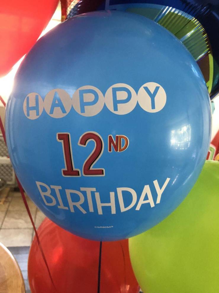 balloon - happy 12nd birthday
