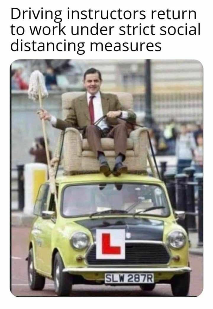 mr bean with car - Driving instructors return to work under strict social distancing measures L Slw 287R