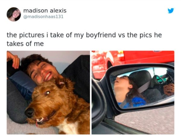 dog - madison alexis the pictures i take of my boyfriend vs the pics he takes of me