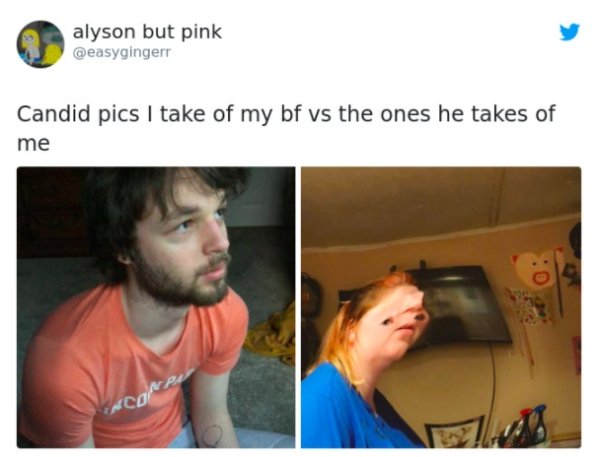 media - alyson but pink Candid pics I take of my bf vs the ones he takes of me Compa
