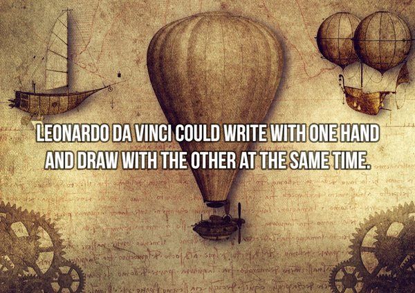 Leonardo Da Vinci Could Write With One Hand And Draw With The Other At The Same Time. Oral Doo www ondowonlop. to see ali ya wilaya Heardedeljord av