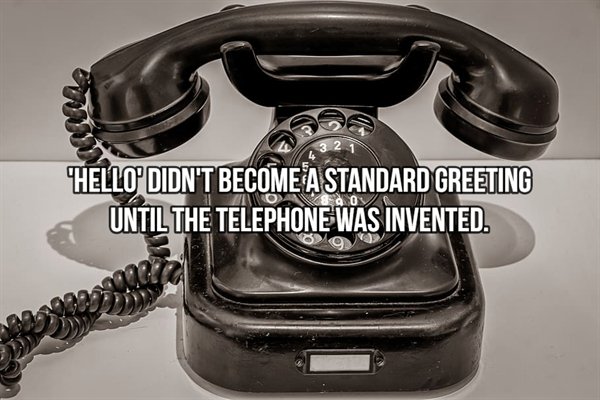 Hello Didn'T Become A Standard Greeting Until The Telephone Was Invented.