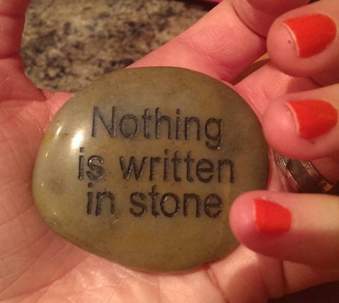 Irony - Nothing is written in stone