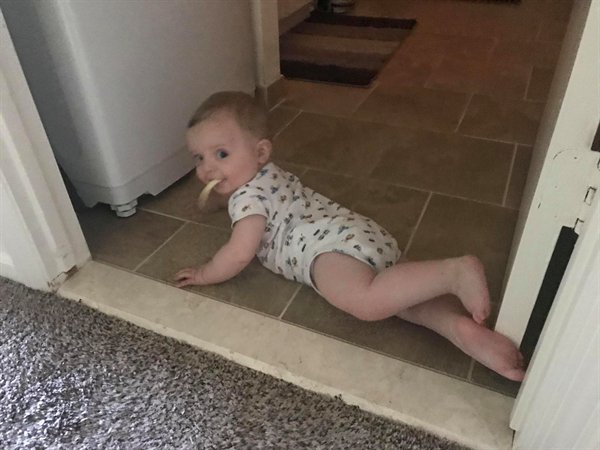 baby throwing up on the floor