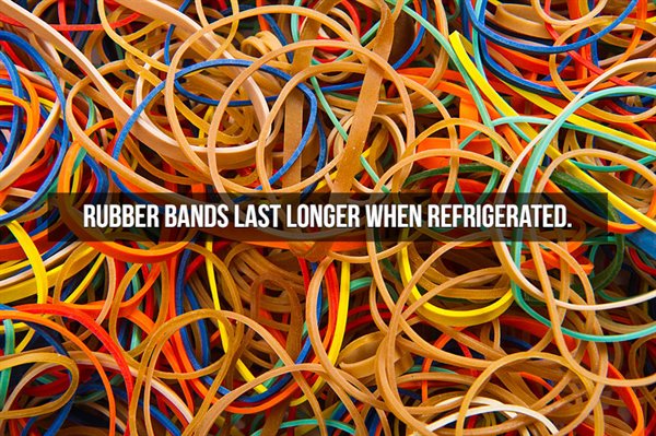 robber band - Rubber Bands Last Longer When Refrigerated.